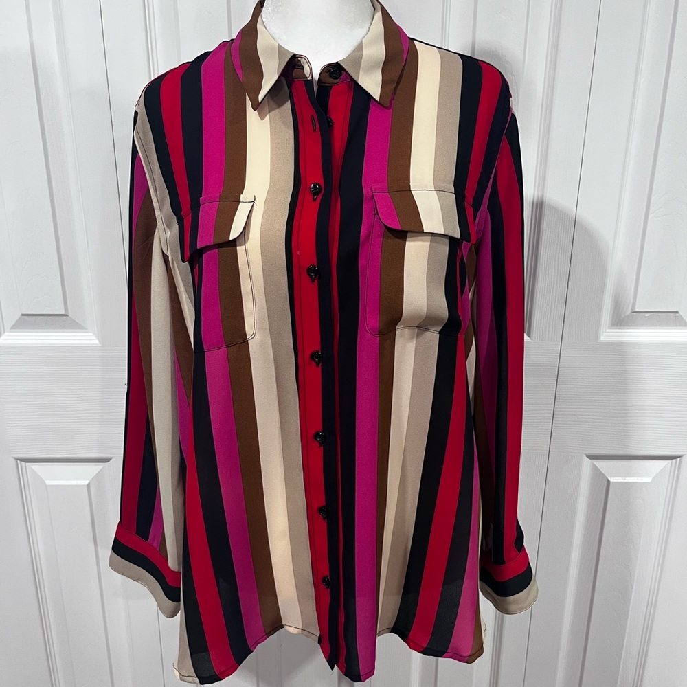 Investments Multicolor Striped Blouse